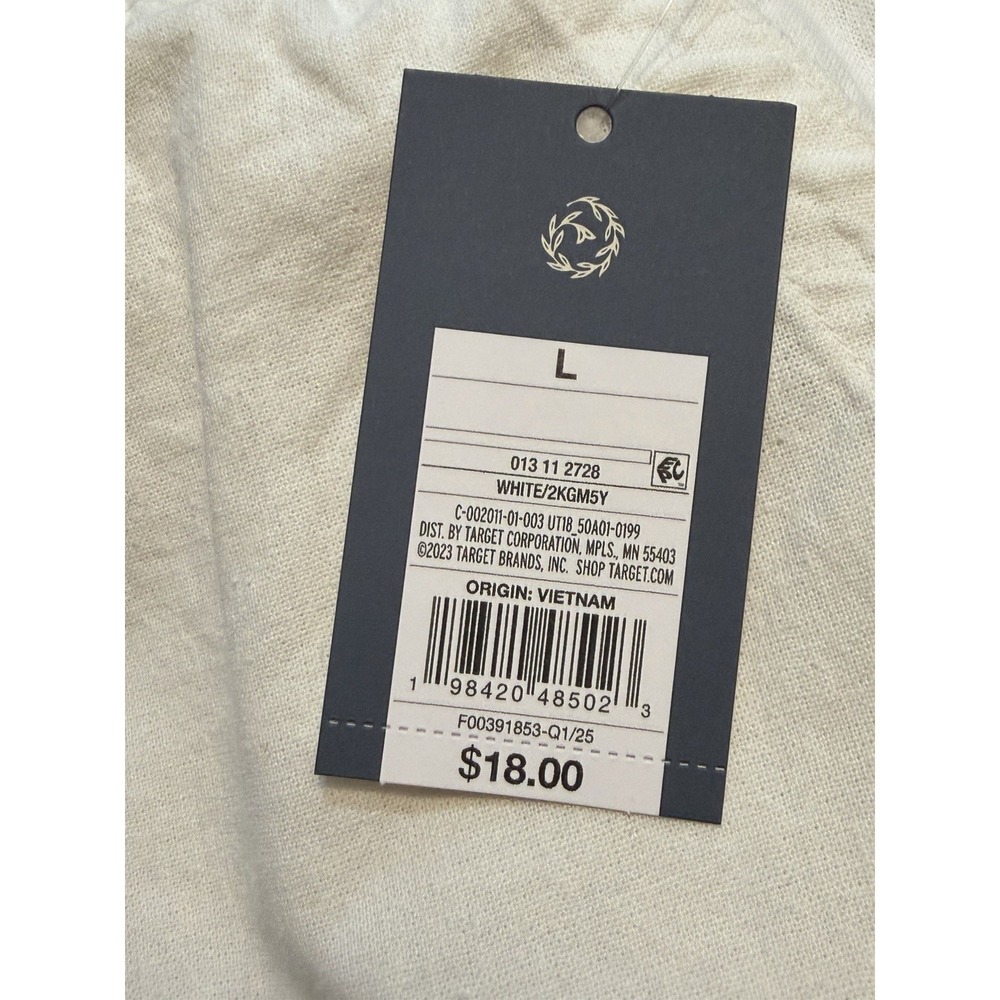 Universal Thread White Women's Mid-Rise Linen Pull-On Shorts Size L NWT - Picture 6 of 7